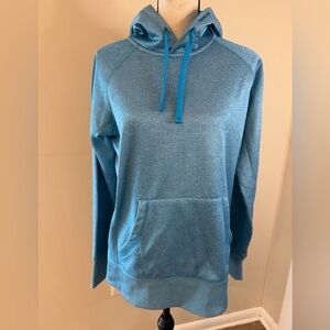 Reebok teal fleece lined hoodie sweatshirt SZ M